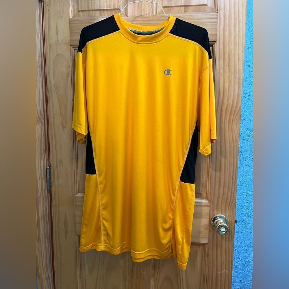 Champion XLg tall golden orange and black vapor shirt